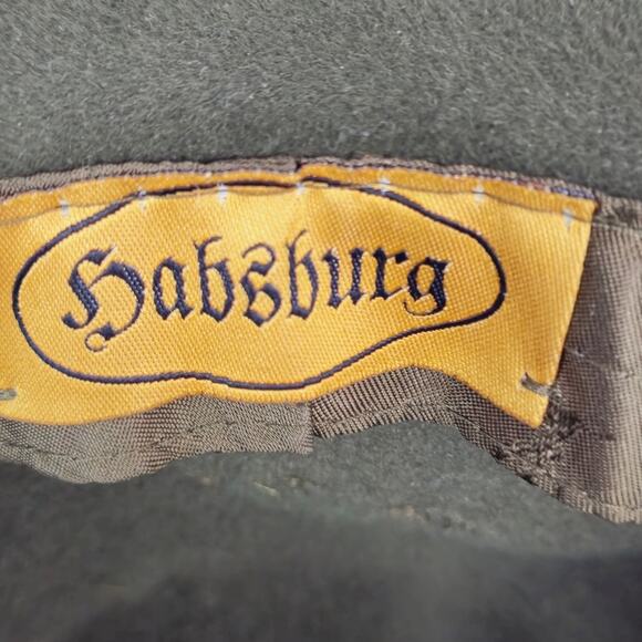 Habsburg traditional german austrian wool felt had green duck feather - Picture 7 of 13